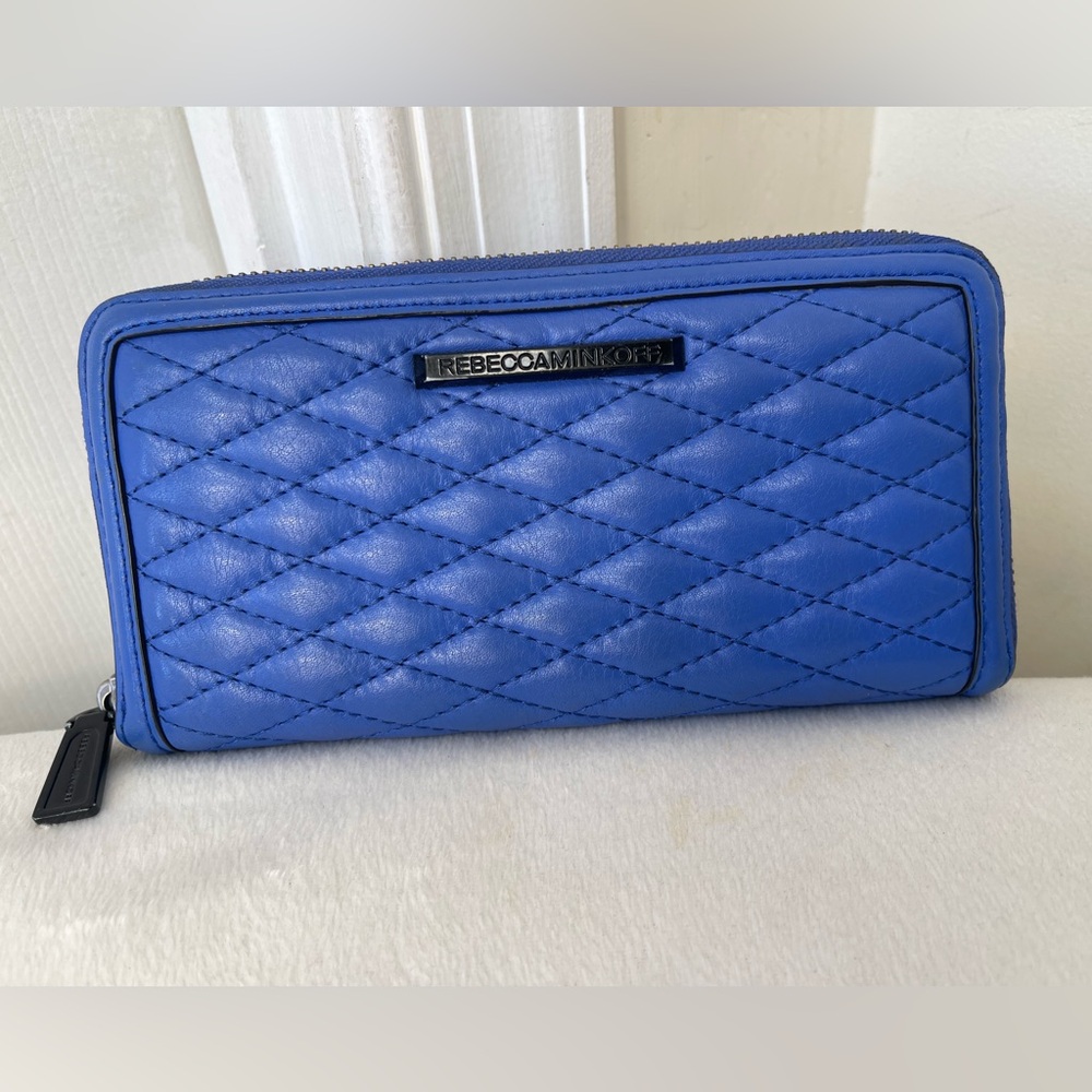 Rebecca Minkoff Royal Blue Quilted Wallet EUC